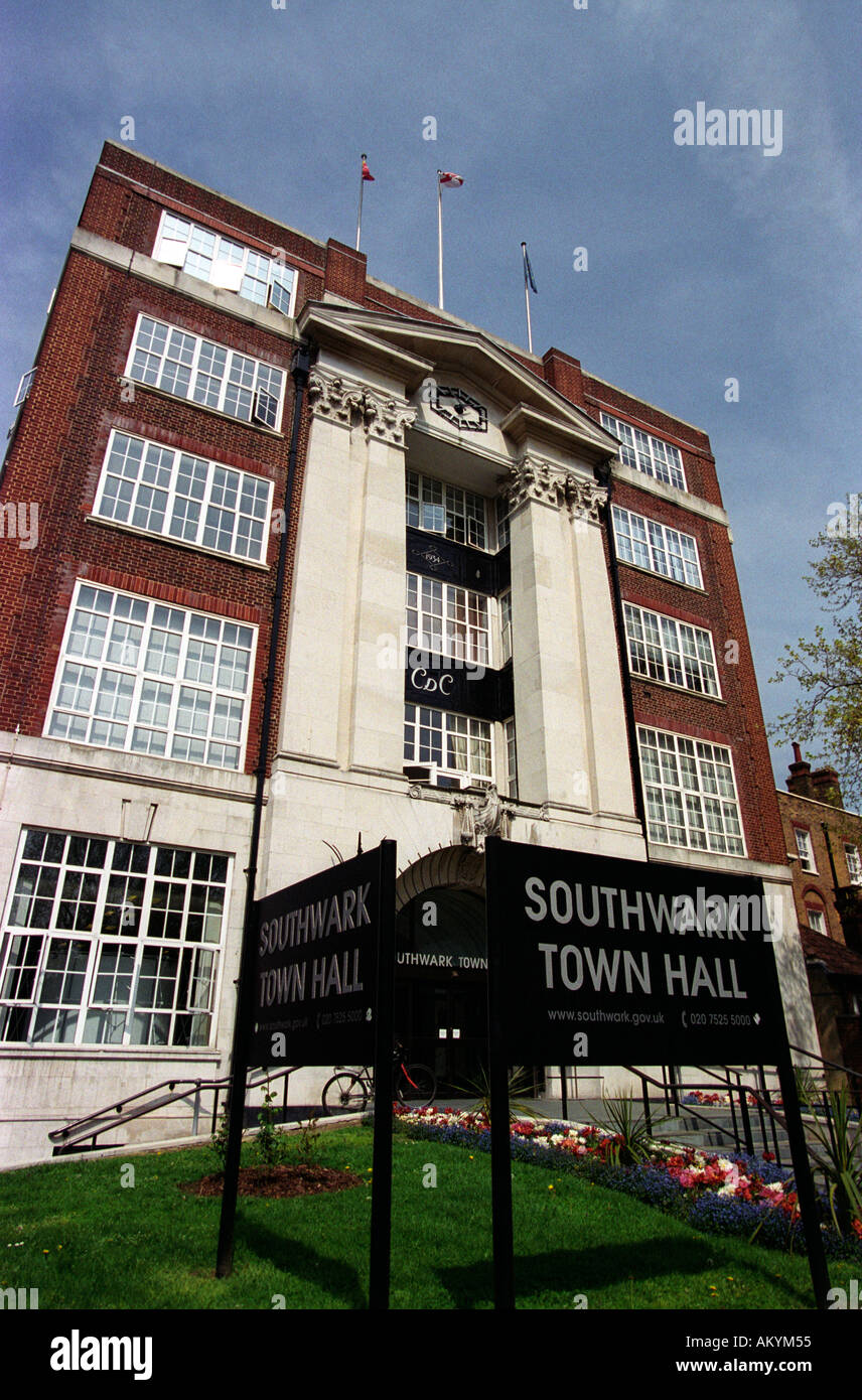 Vista general de Southwark Council Ayuntamiento, Southwark, al sureste de Londres, Reino Unido. Foto de stock