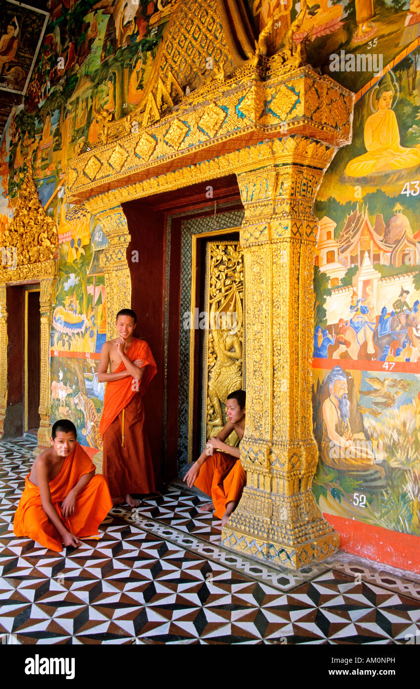 Laos, Louang Prabang, templo Foto de stock