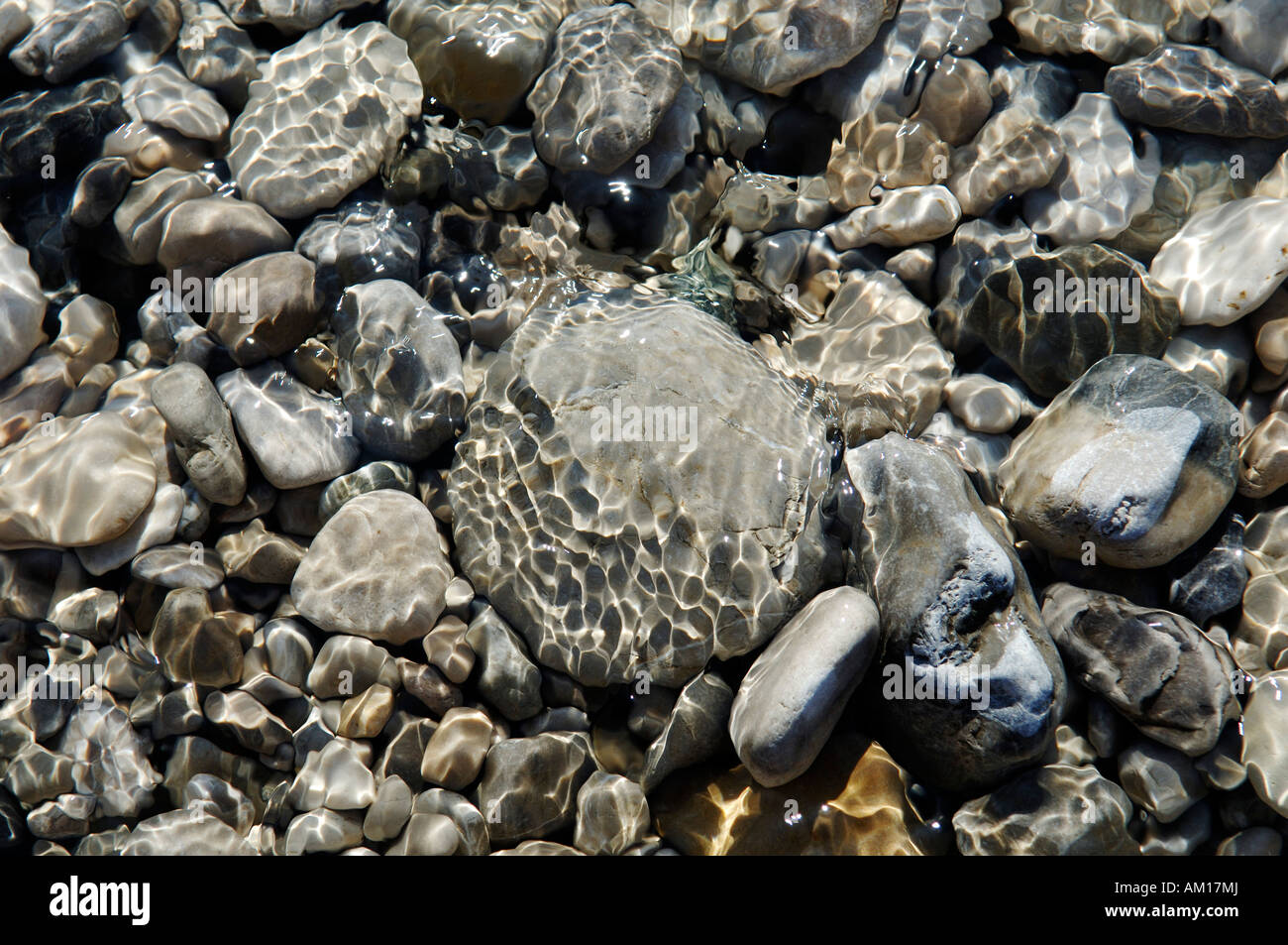 Las piedras en el agua Foto de stock