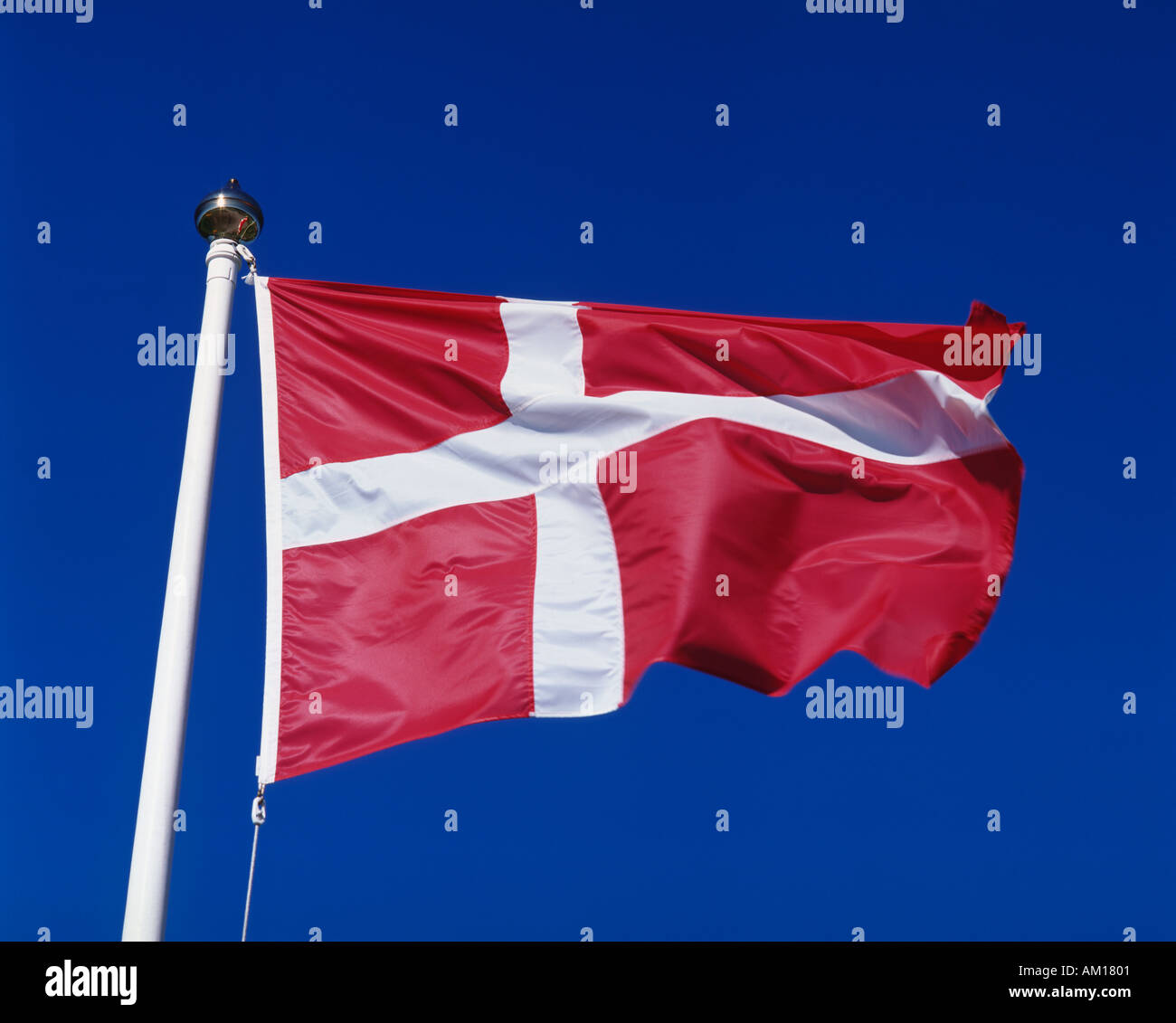 Bandera de Dinamarca Dinamarca Foto de stock