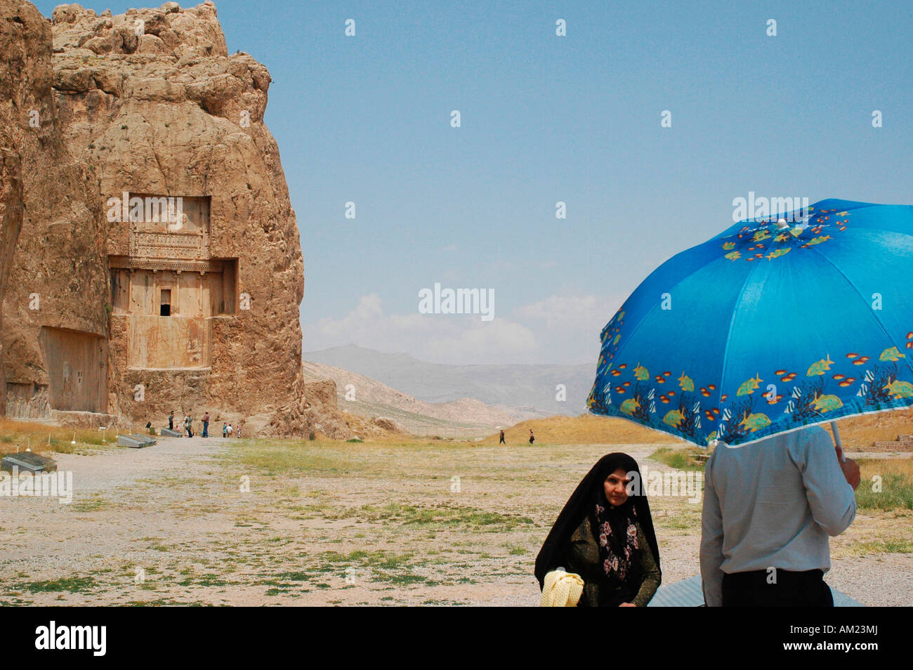 Darío II de Persia tumba en Naqsh e Rustam IRÁN Foto de stock
