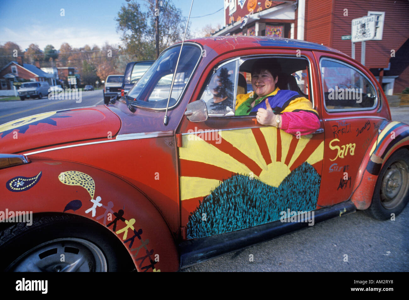 Un VW hippie en Williamstown Vermont Foto de stock