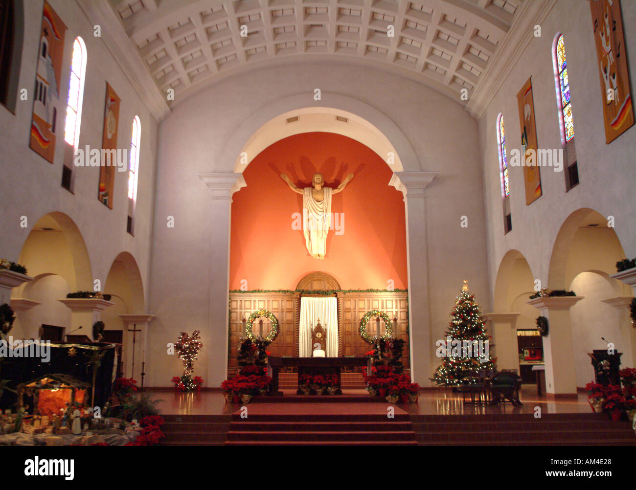 Iglesia alterar en Navidad Foto de stock