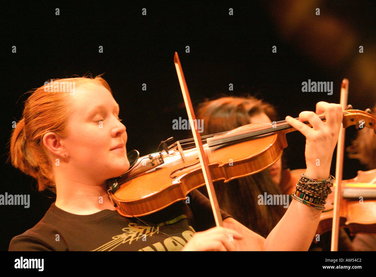 Fiddler en Celtic Connections Festival 2004 Foto de stock