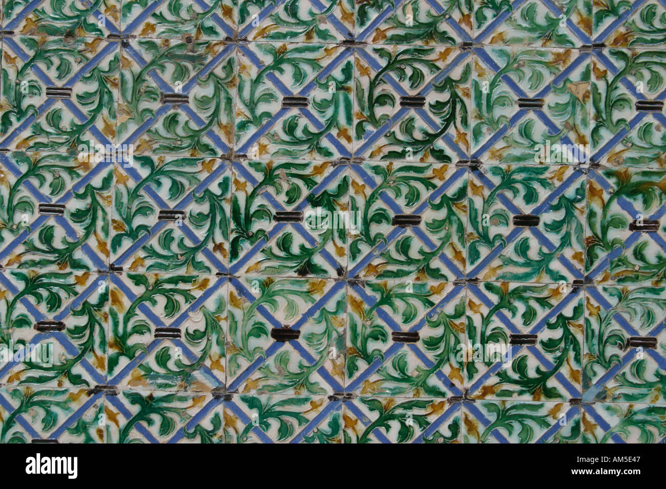 Sevilla España Casa de Pilatos azulejos Foto de stock