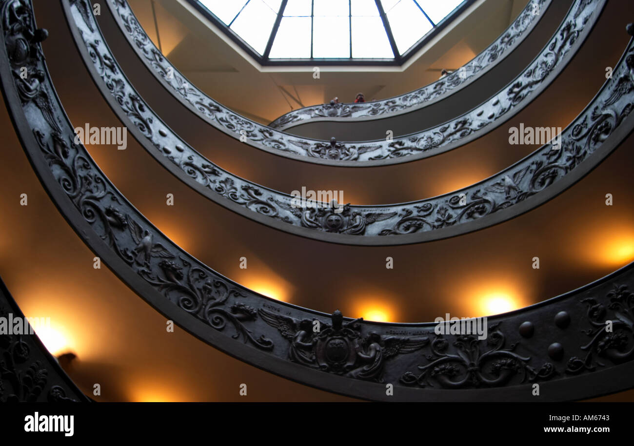 La escalera Simonetti. Museo del Vaticano, Roma, Lazio, Italia. Foto de stock