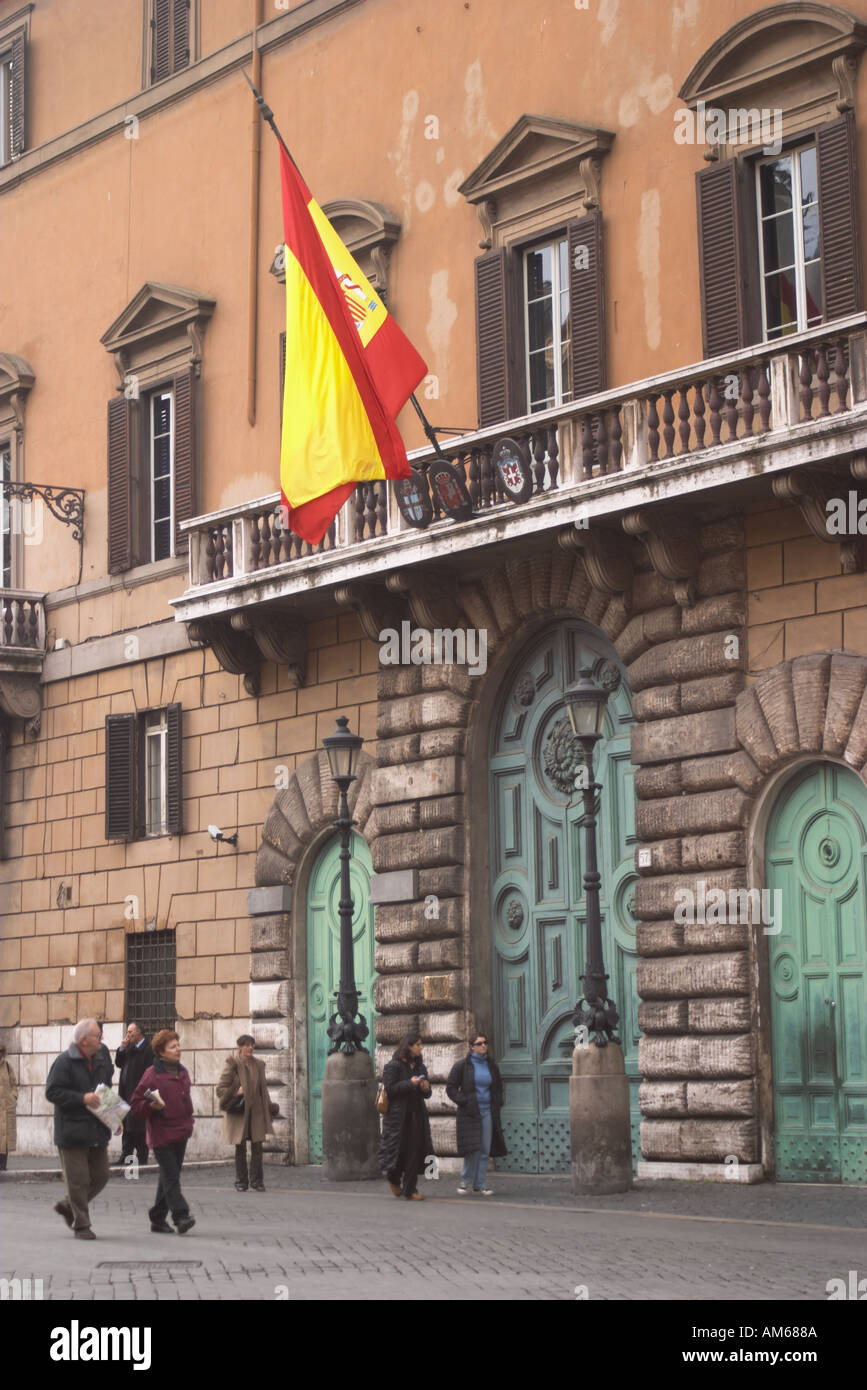 La embajada española. Foto de stock