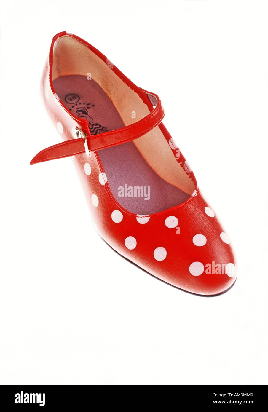 Zapato flamenco rojo