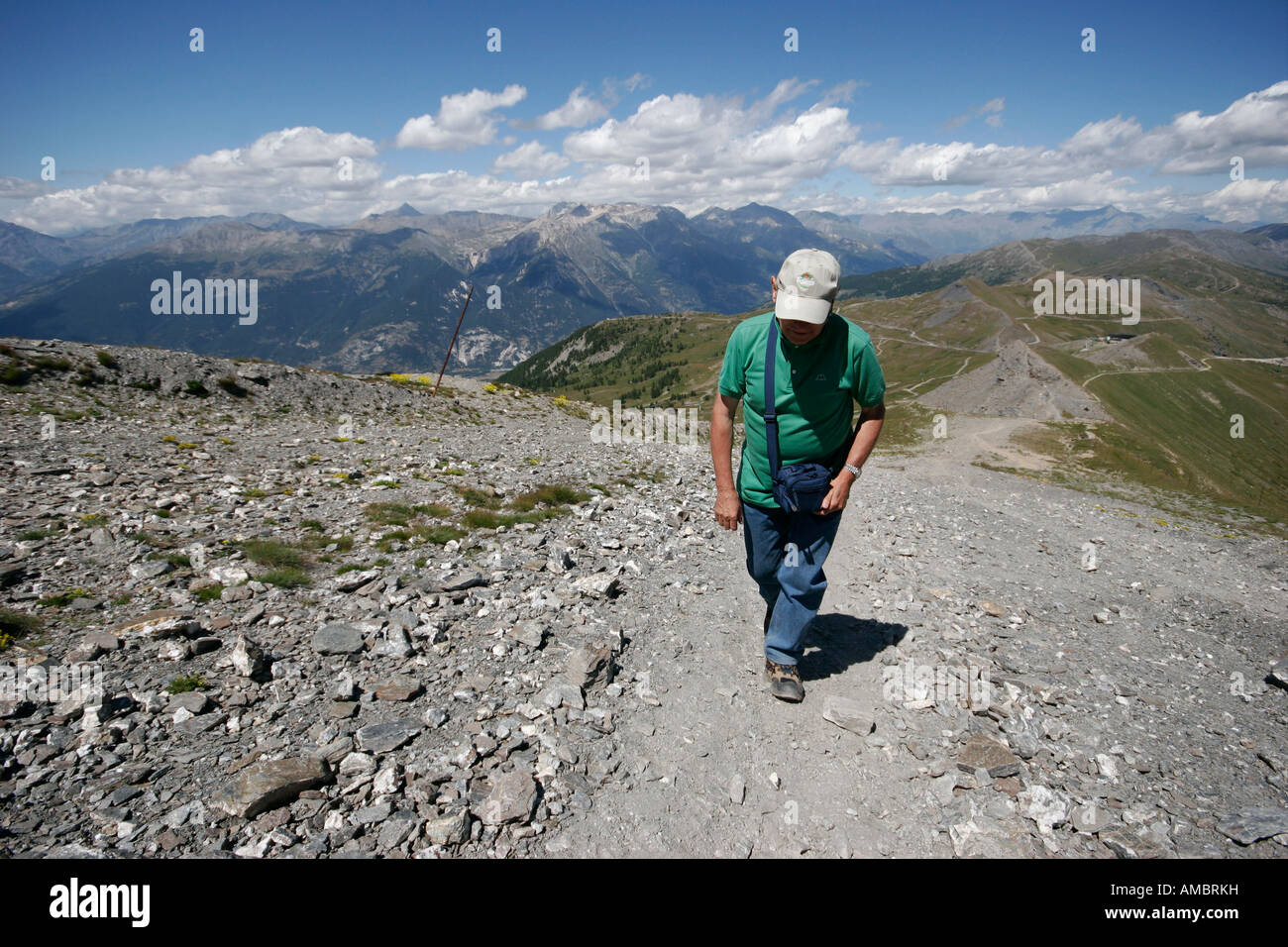 Monte Fraiteve, Sestriere. Alta Valle Susa, Piamonte, Italia. Foto de stock