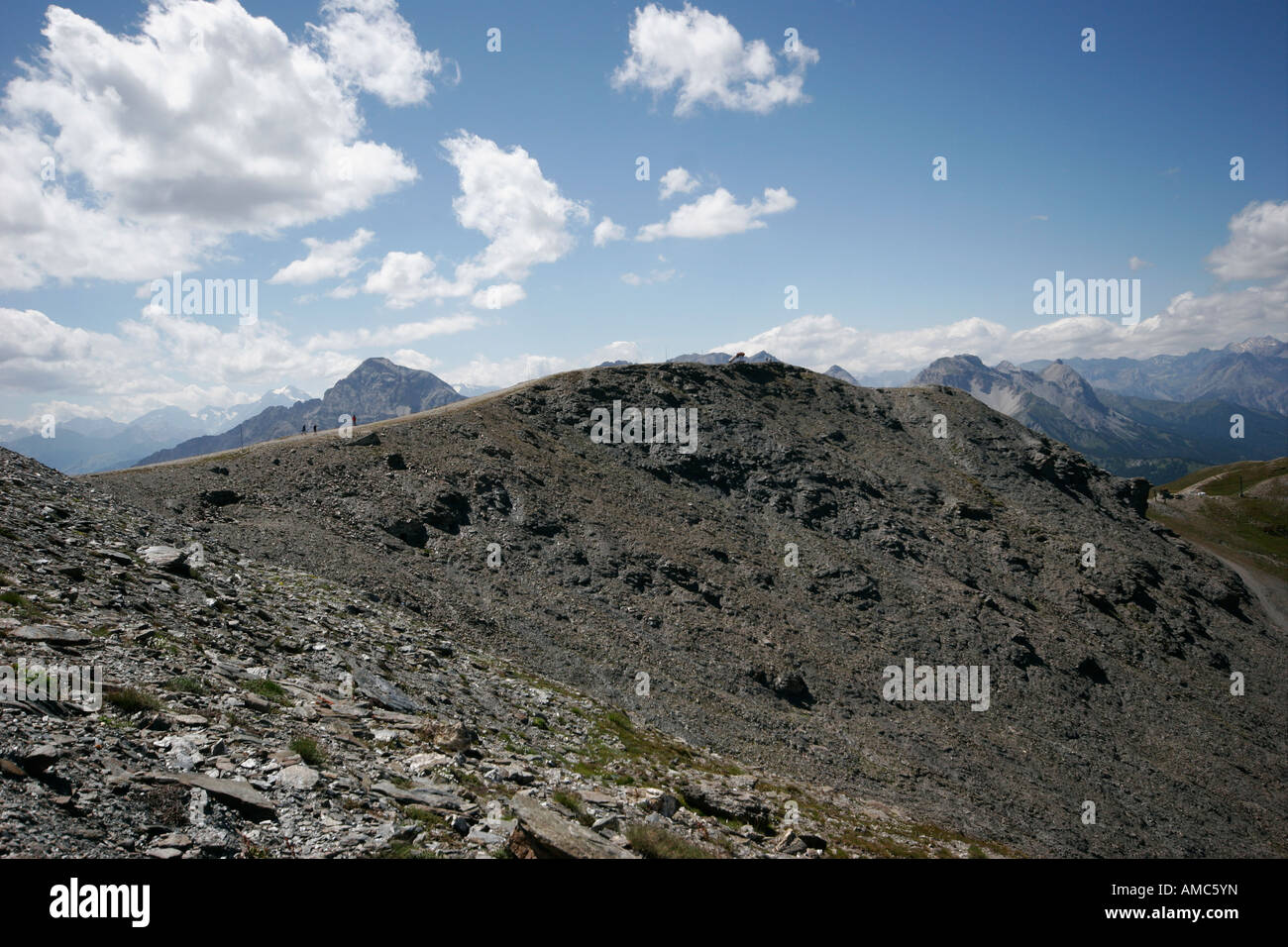 Monte Fraiteve, Sestriere. Alta Valle Susa, Piamonte, Italia. Foto de stock