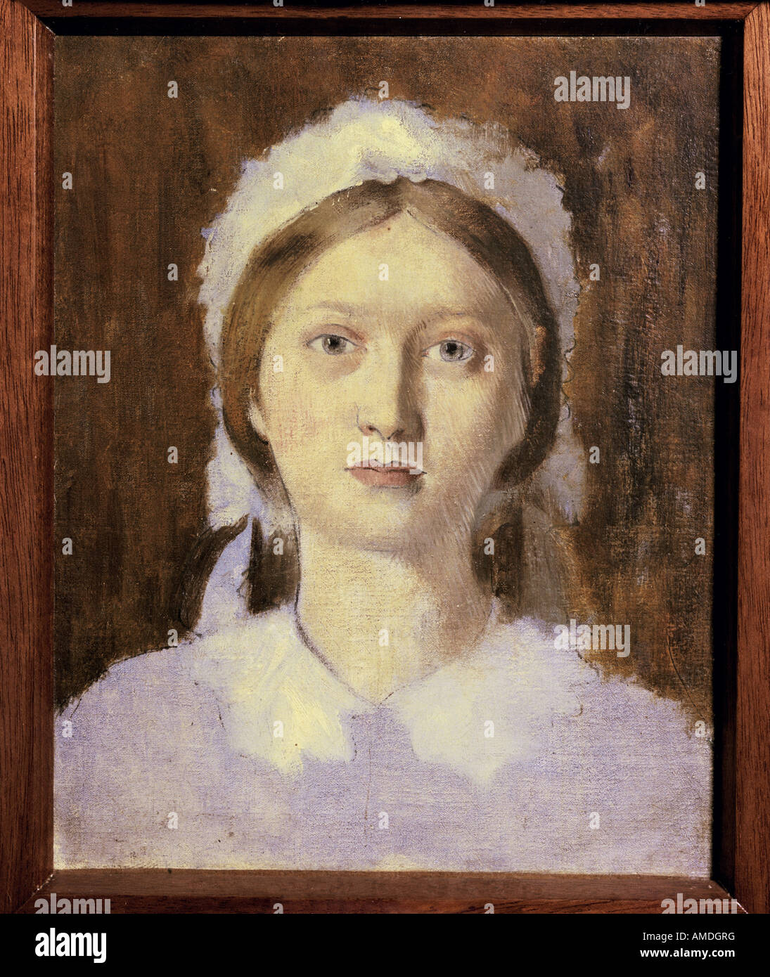 "Bellas Artes, Degas, Edgar (1834 - 1917), la pintura, el "Estudio para el retrato de Marguerite de Gas", circa 1858, óleo sobre lienzo, Pa Foto de stock