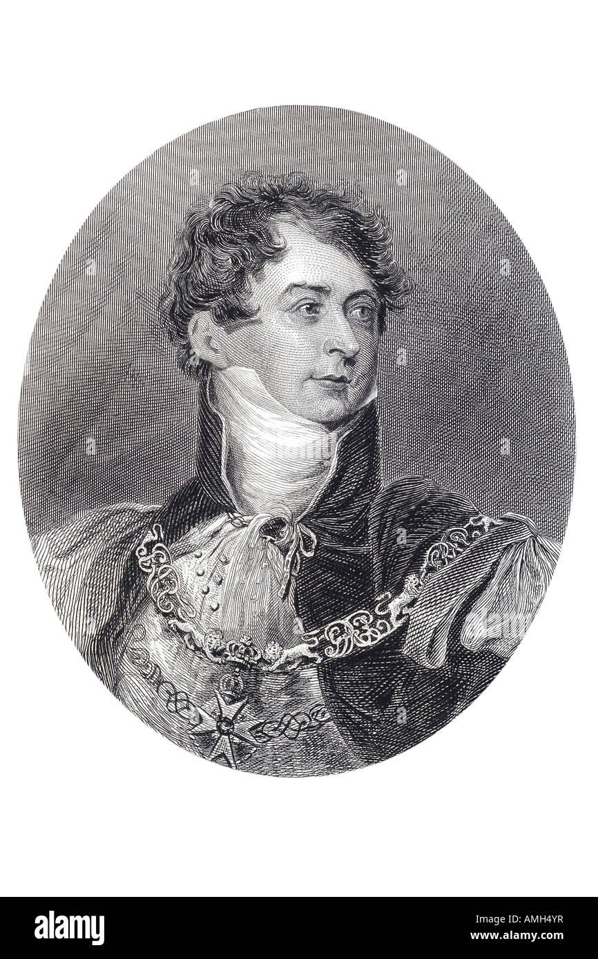 George Augustus Frederick IV Rey Reino Unido Gran Bretaña Irlanda Hannover 1762 1830 gobernó Prince Regent Guerras Napoleónicas stu Foto de stock