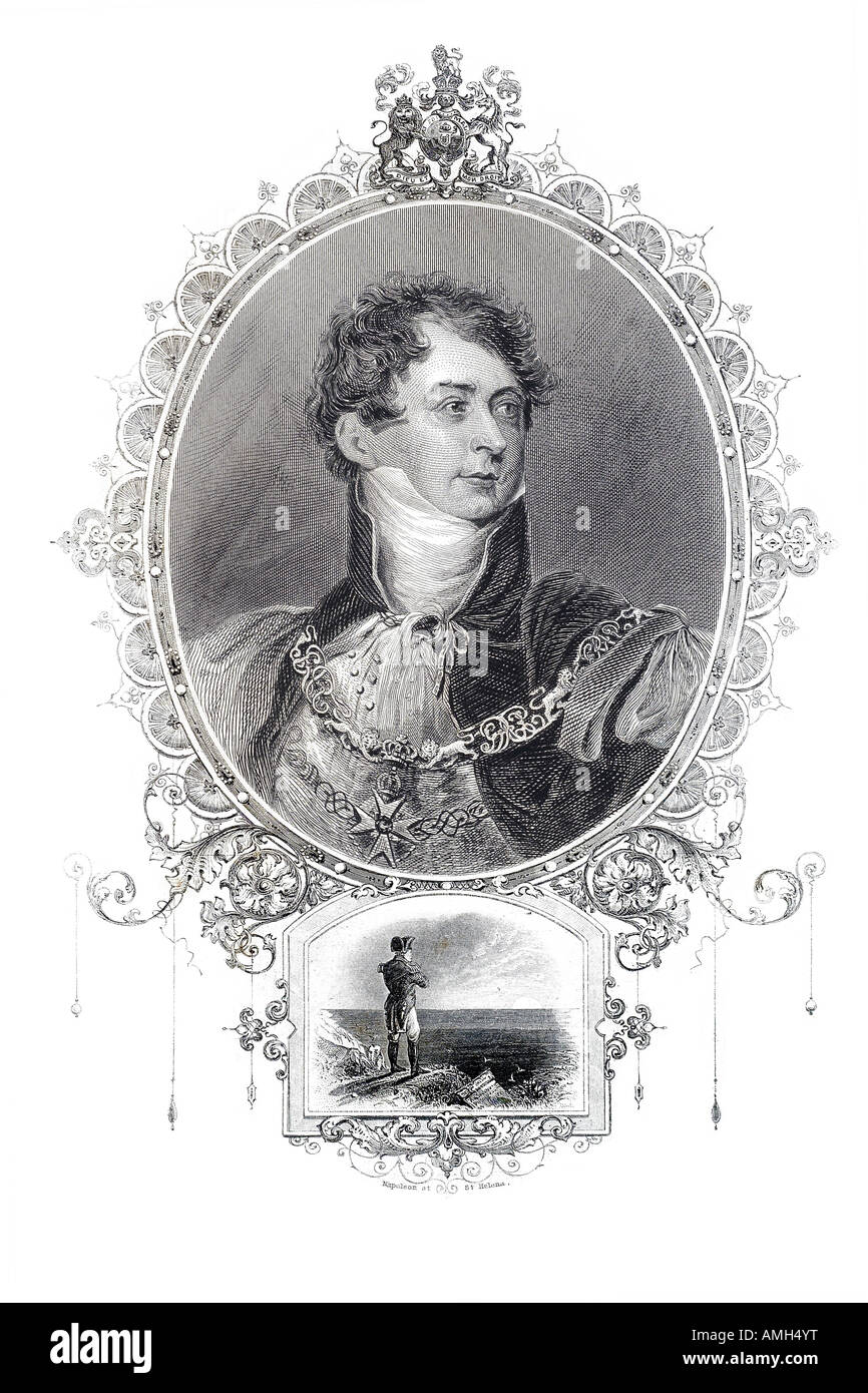 George Augustus Frederick IV Rey Reino Unido Gran Bretaña Irlanda Hannover 1762 1830 gobernó Prince Regent Guerras Napoleónicas stu Foto de stock