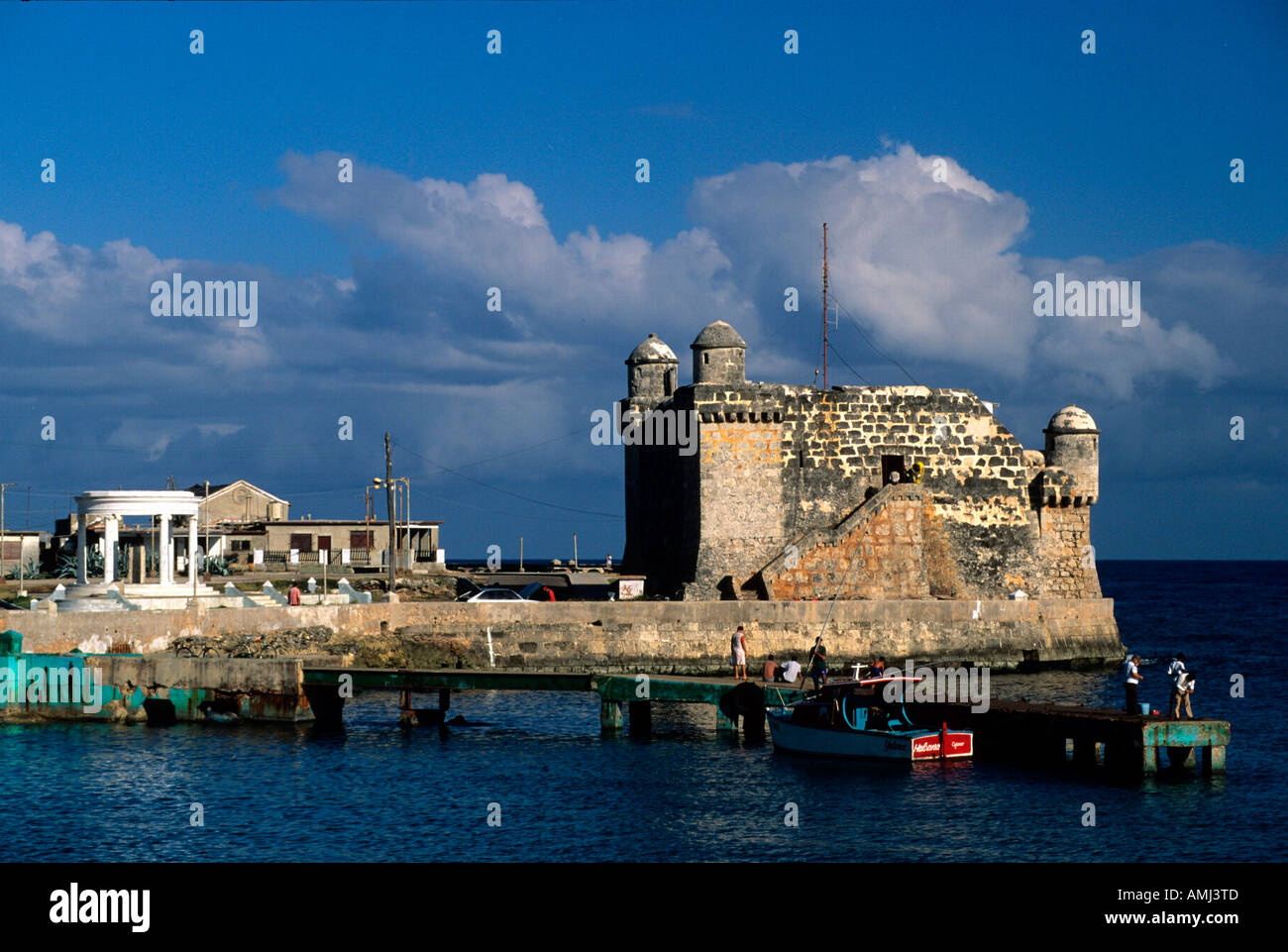Kuba, Ciudat de La Habana, Cojimar, Festung, Fort Cojimar, Lunade Santa Dorotea de la Chorrera y Cojímar, von 1643 Foto de stock