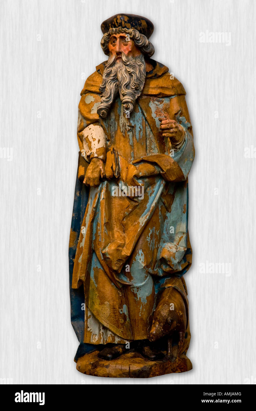 La figura de San Antonio fundador de la vida monástica Foto de stock
