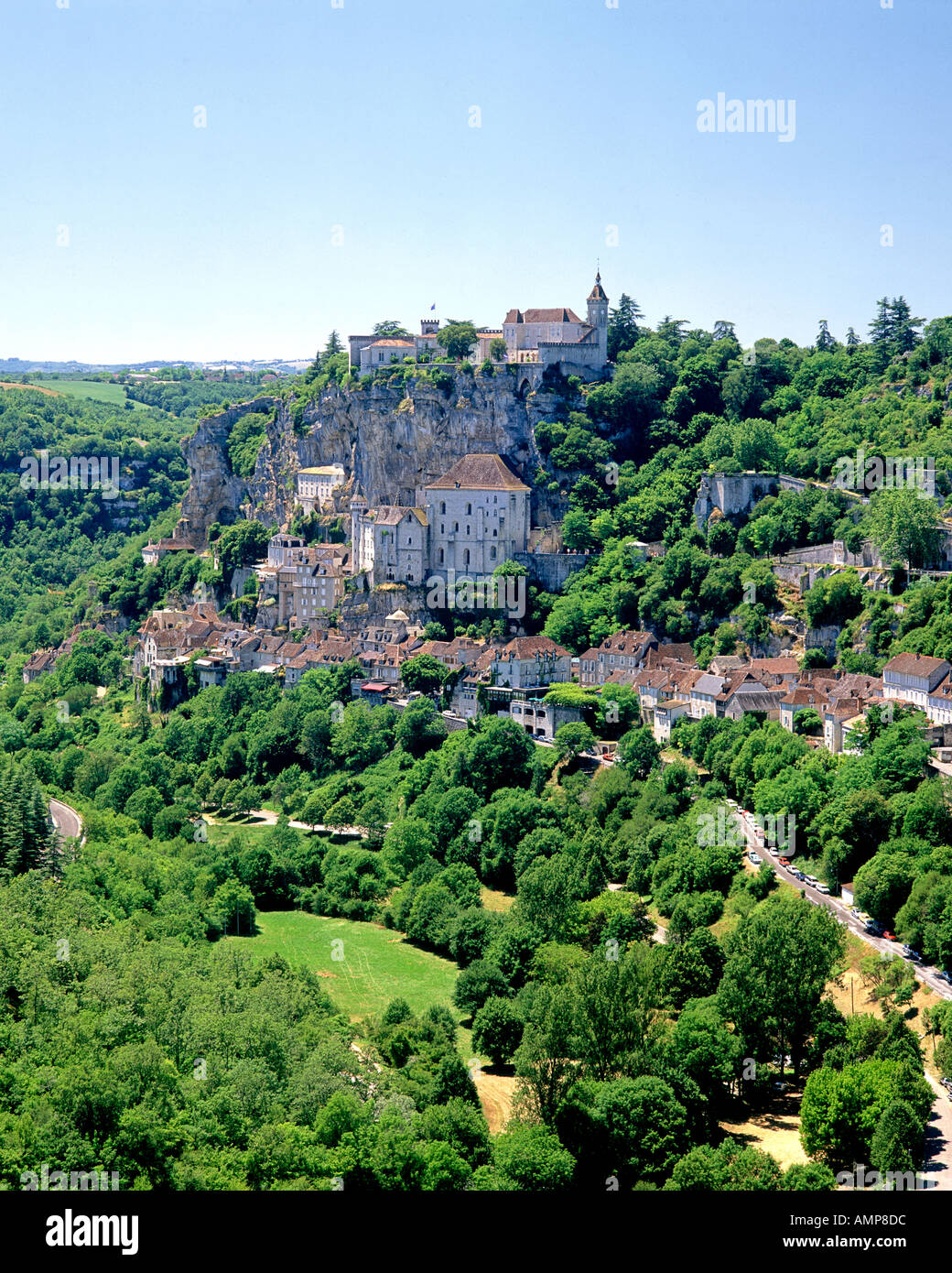 Rocamadour Village, en la Dordogne/Perigord, región de Francia. Foto de stock