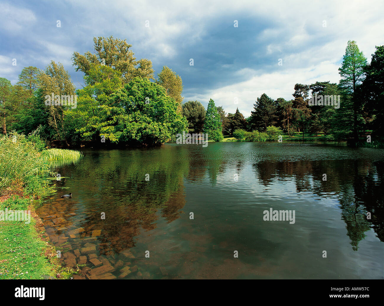 El lago de Kew Gardens London Gran Bretaña Foto de stock