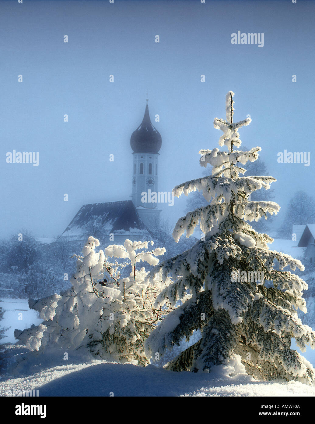 DE - Baviera: Invierno en Irschenberg Foto de stock