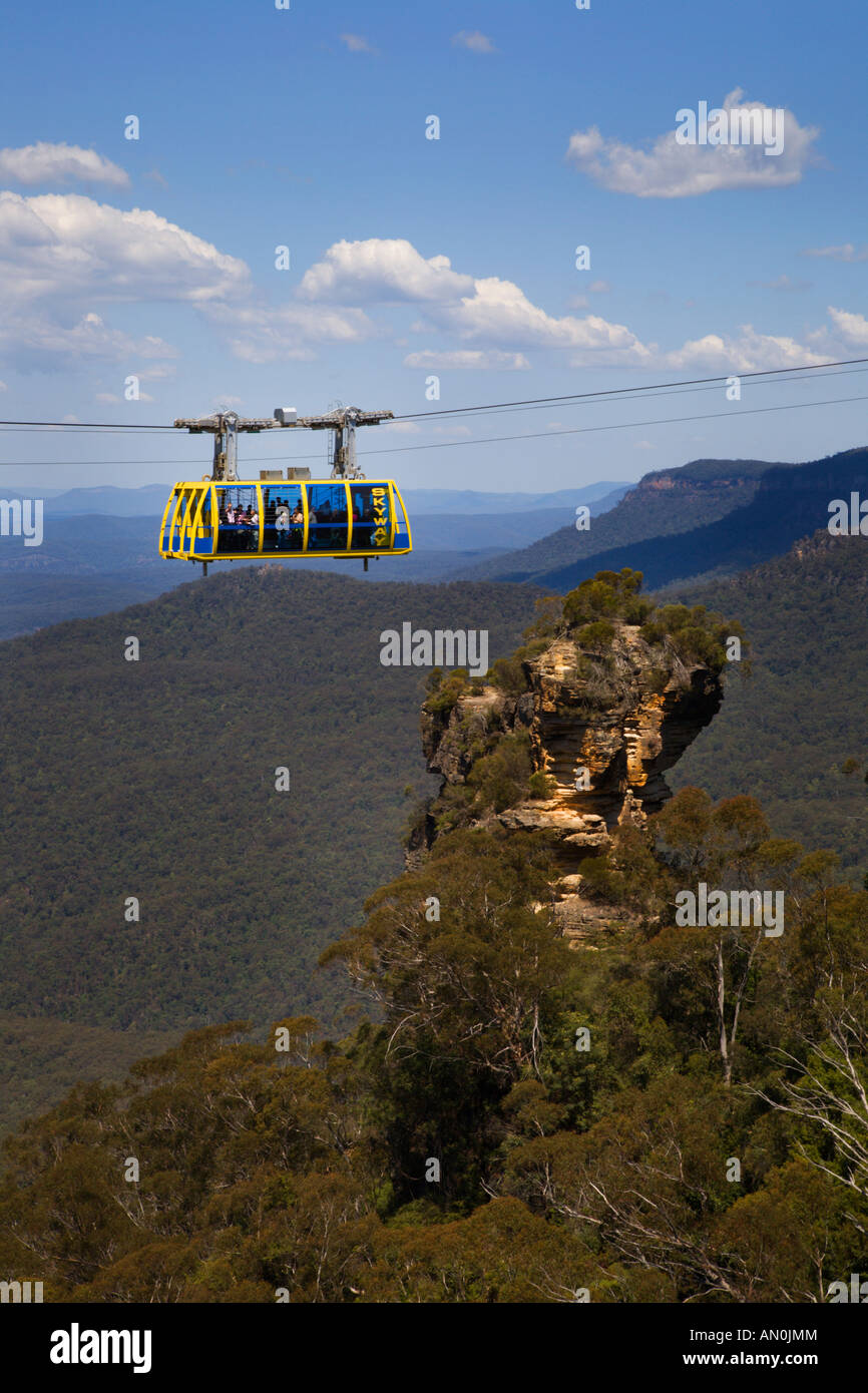 Scenic Skyway y Orphan Rock Blue Mountains, Nueva Gales del Sur, Australia Foto de stock