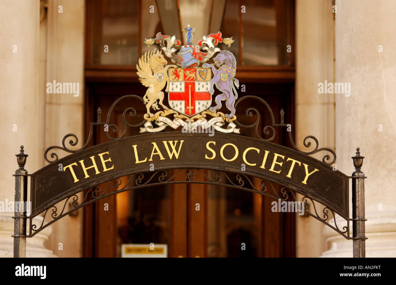 La sede de la sociedad de la ley, signo Foto de stock