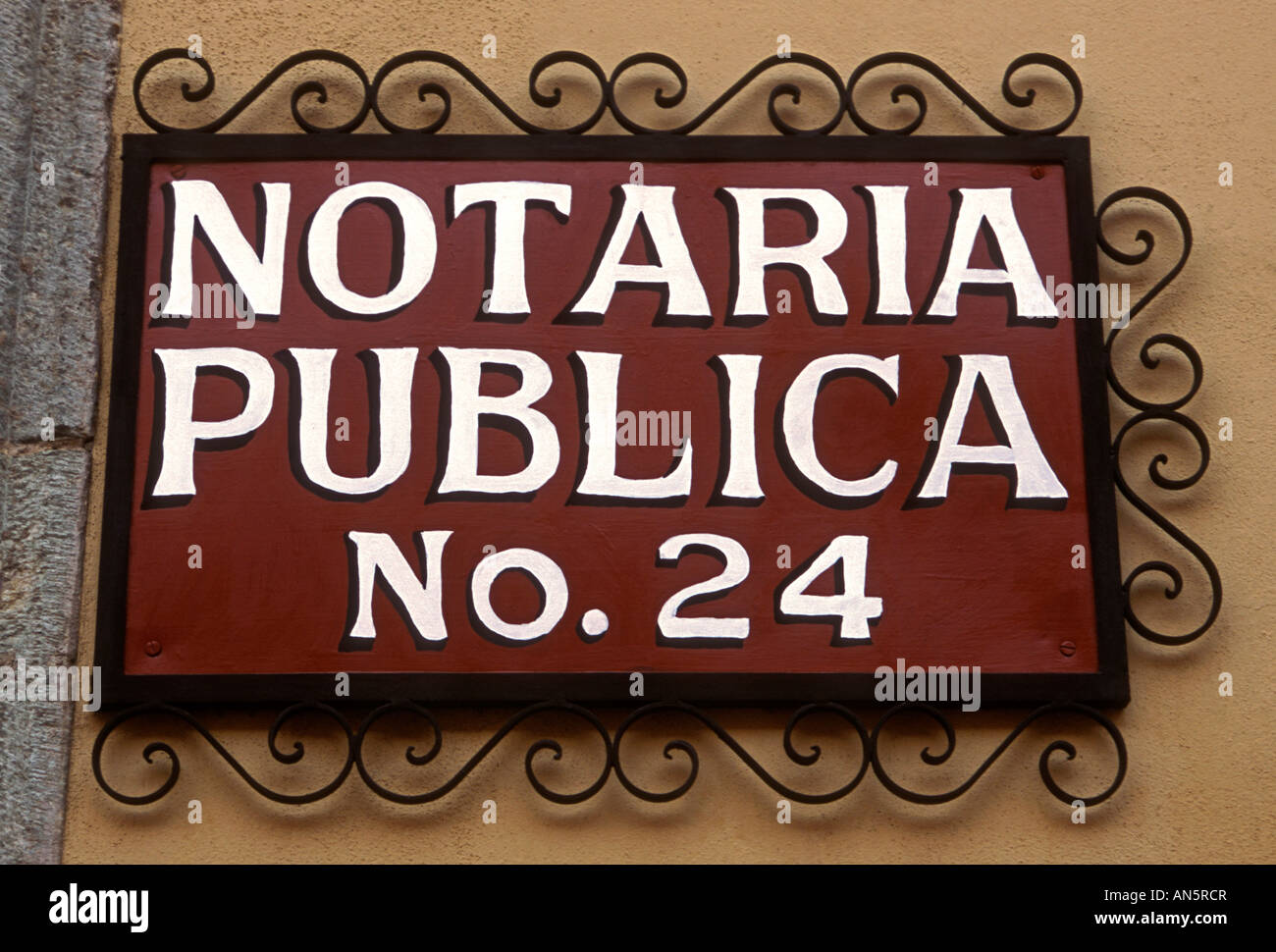 Firmar, notario público, notaria publica, número 24, ciudad capital, Oaxaca, Oaxaca de Juárez, Oaxaca, México Foto de stock