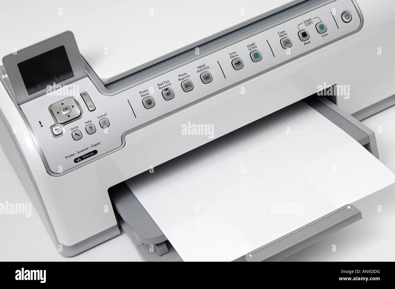 La moderna impresora de inyección de tinta todo en uno HP Photosmart C6280  impresora fotográfica copiadora escáner Ethernet Fotografía de stock - Alamy