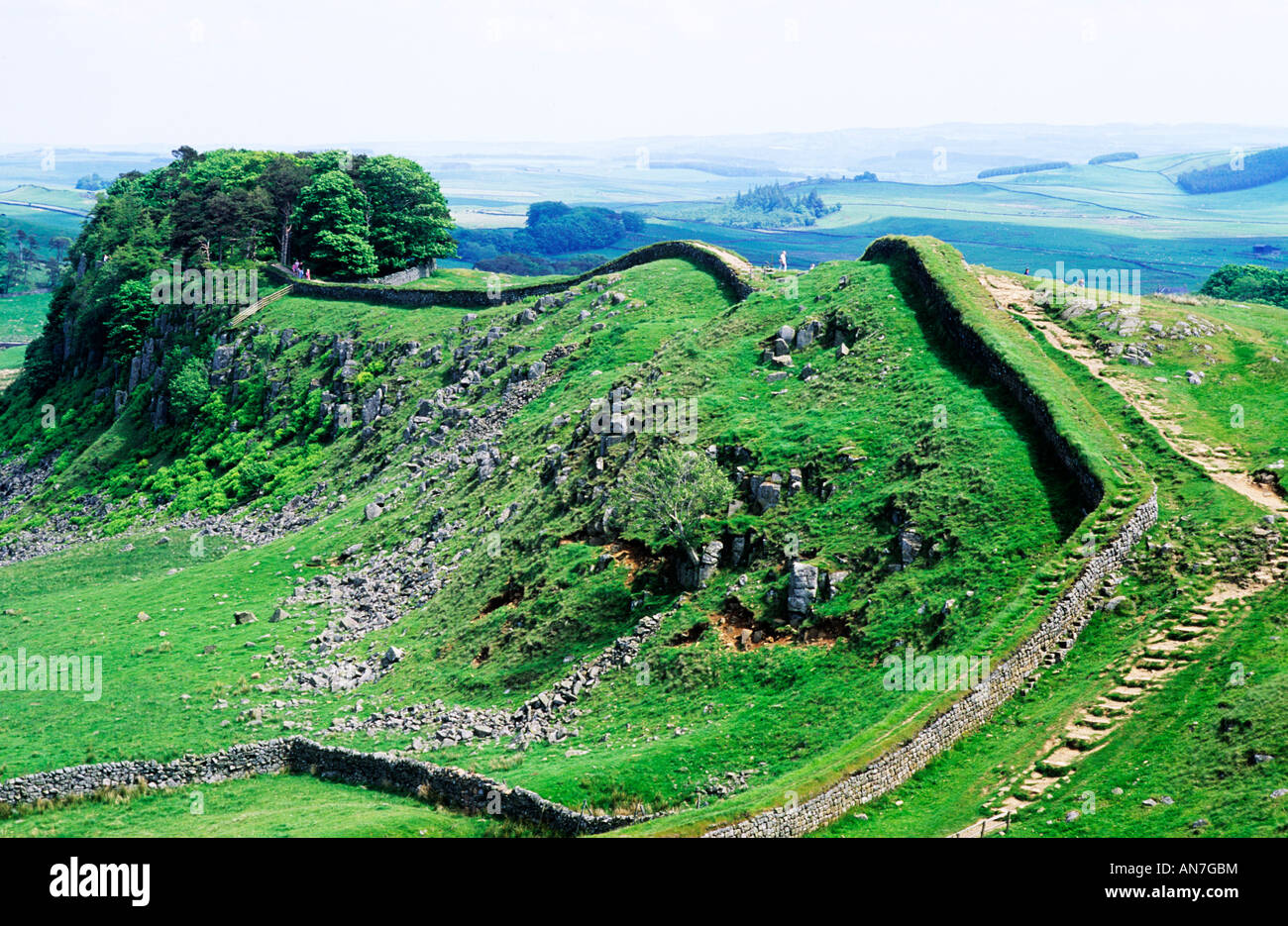 El Muro de Adriano Northumberland 5 Foto de stock