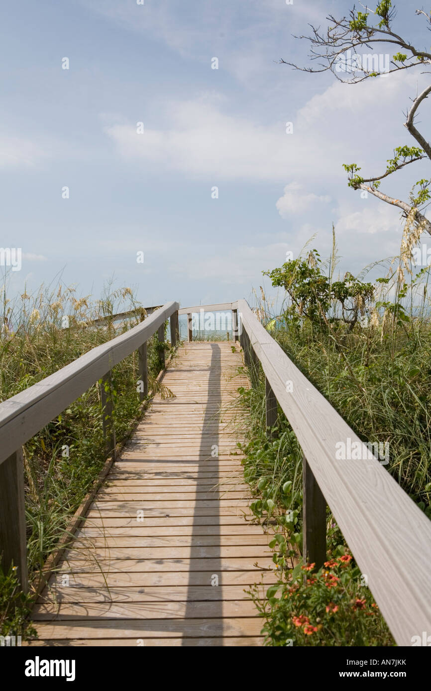 Boardwalk PUNTO YBEL Sanibel Island, Florida Foto de stock