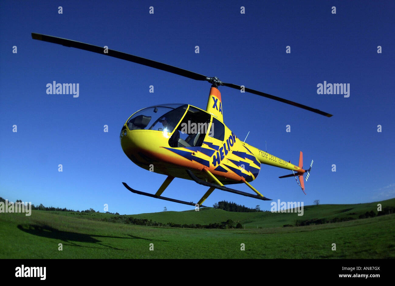 Flays de helicópteros en el aire Foto de stock