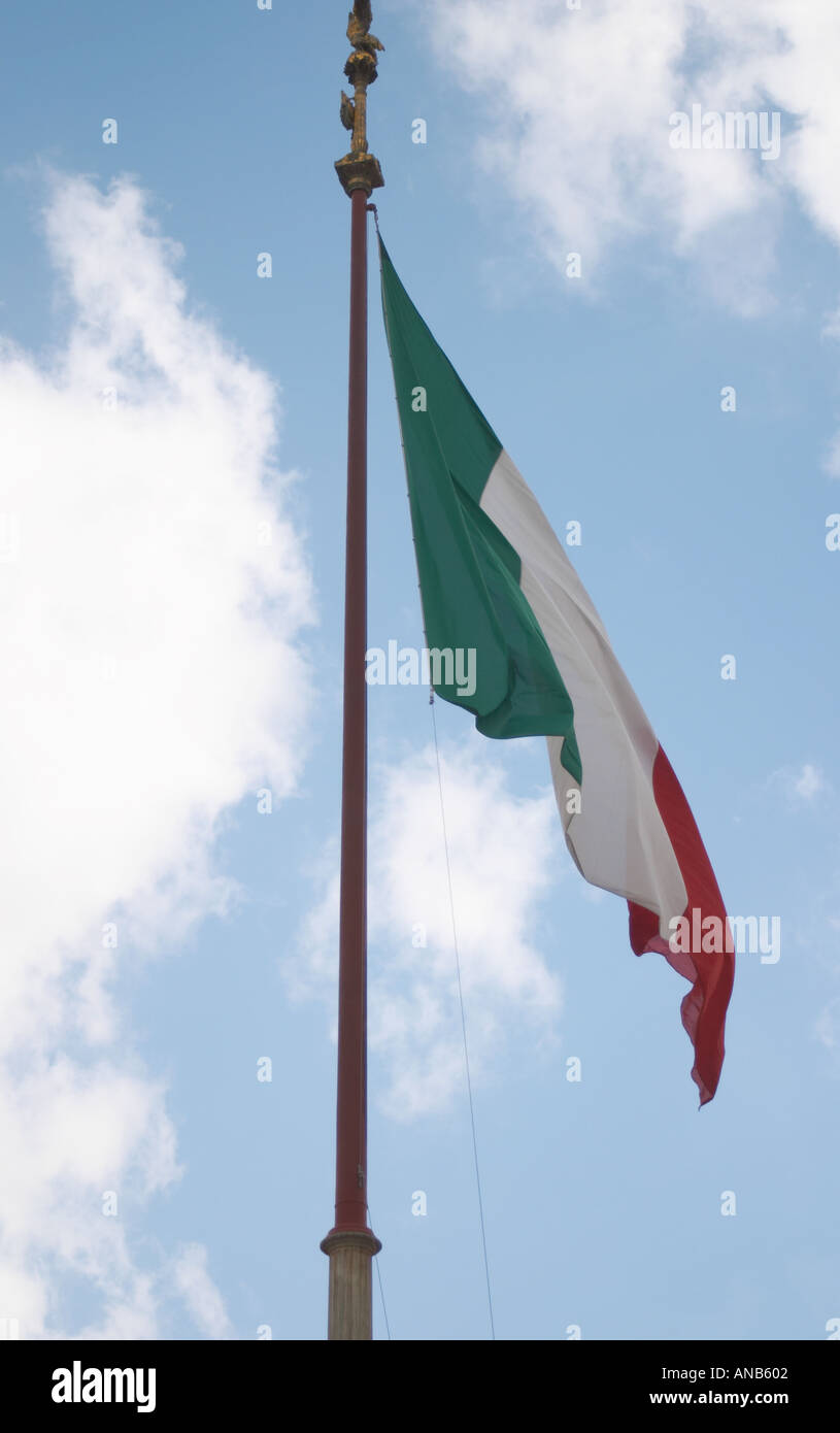 La bandera italiana Foto de stock