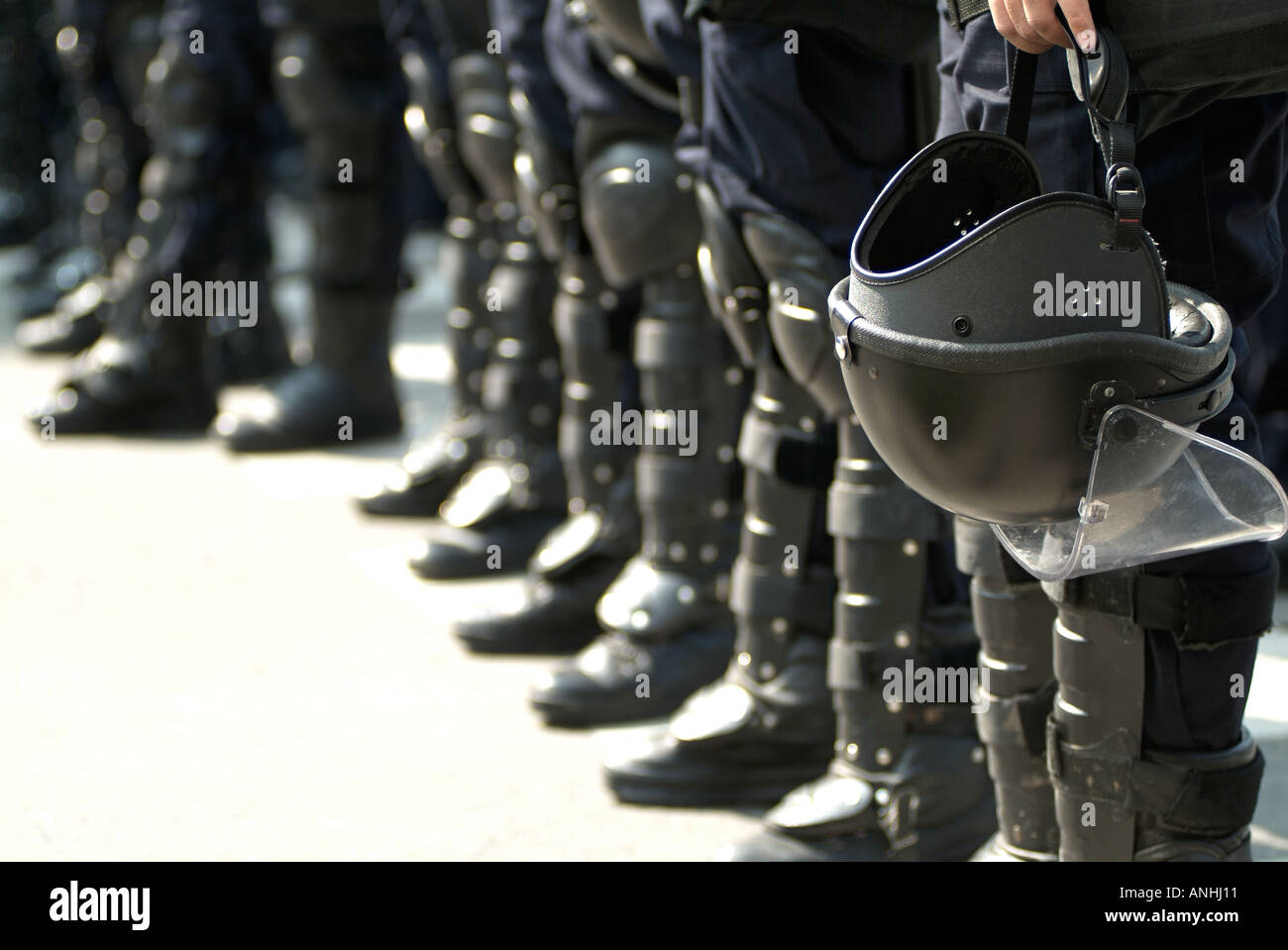 Policía antidisturbios Foto de stock