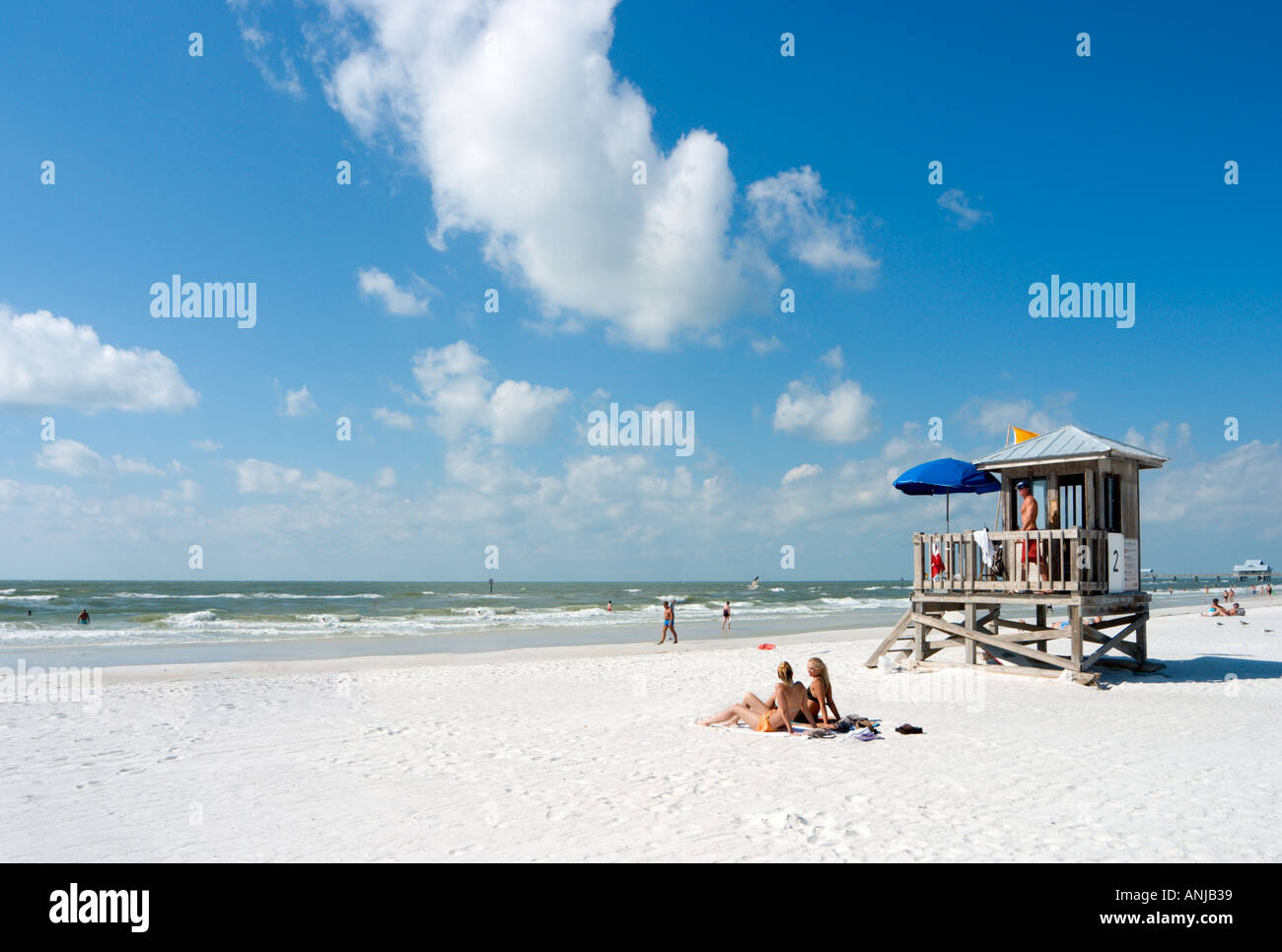 Clearwater Beach, la Costa del Golfo, Florida, EE.UU. Foto de stock