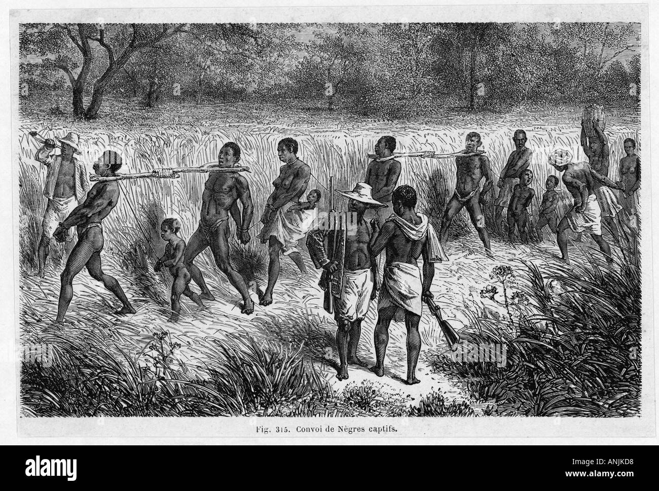 Esclavitud de África Foto de stock