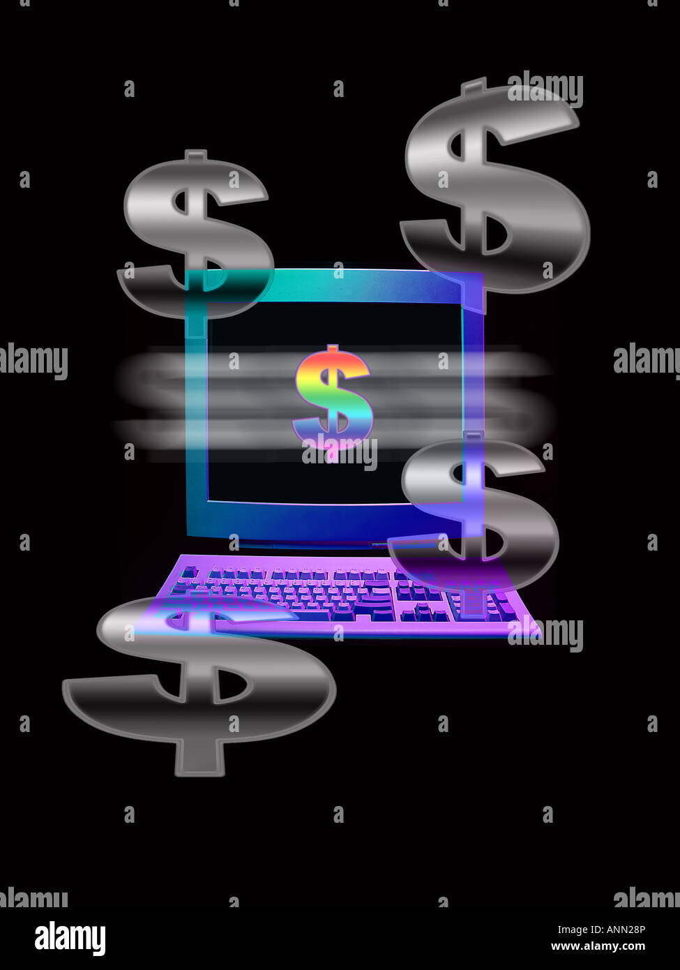 Inmundicia Consentimiento vestir Dollar ordenador de pantalla en Línea Compra Venta de banca por Internet de  investigación de servicios financieros Fotografía de stock - Alamy