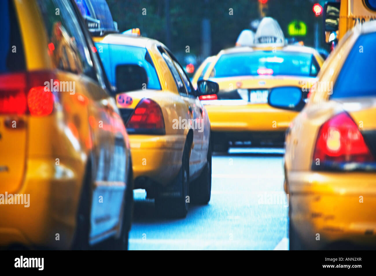 Los taxis en la Ciudad de Nueva York Foto de stock