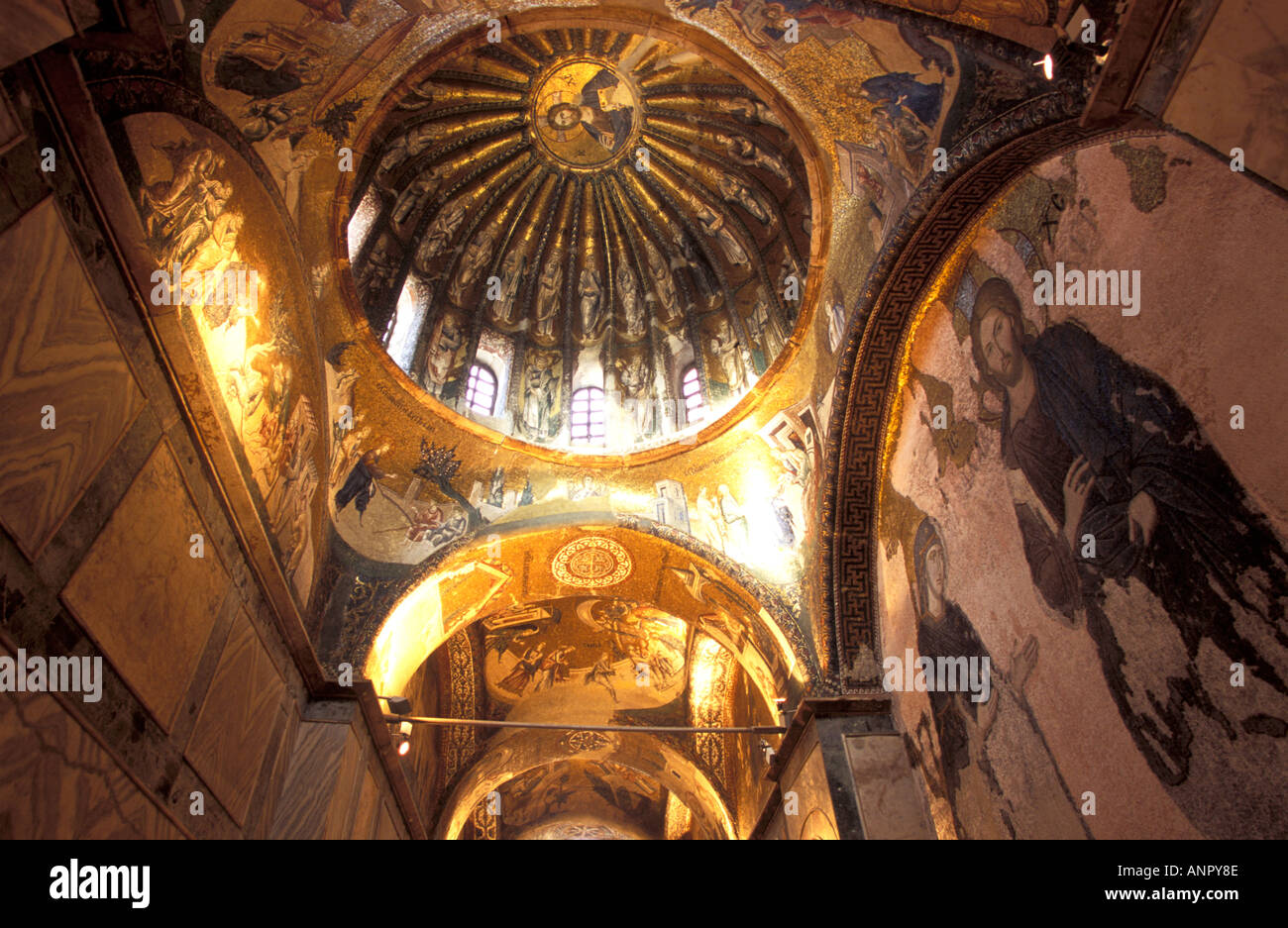 Iglesia de Chora fresco Estambul Turquia Foto de stock