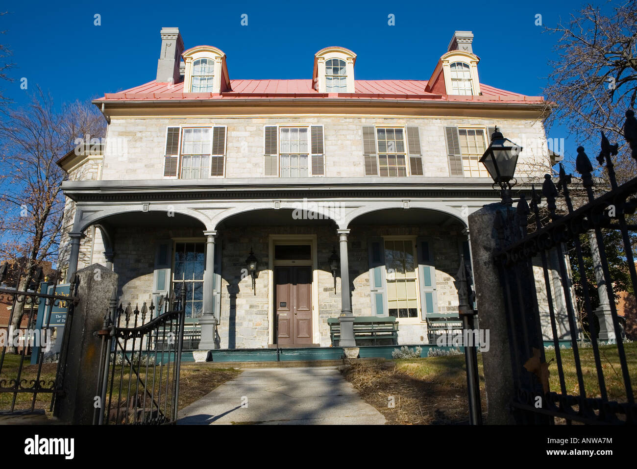 John Harris Mansion de Harrisburg, Pennsylvania home sociedad histórica del Condado de Dauphin Foto de stock