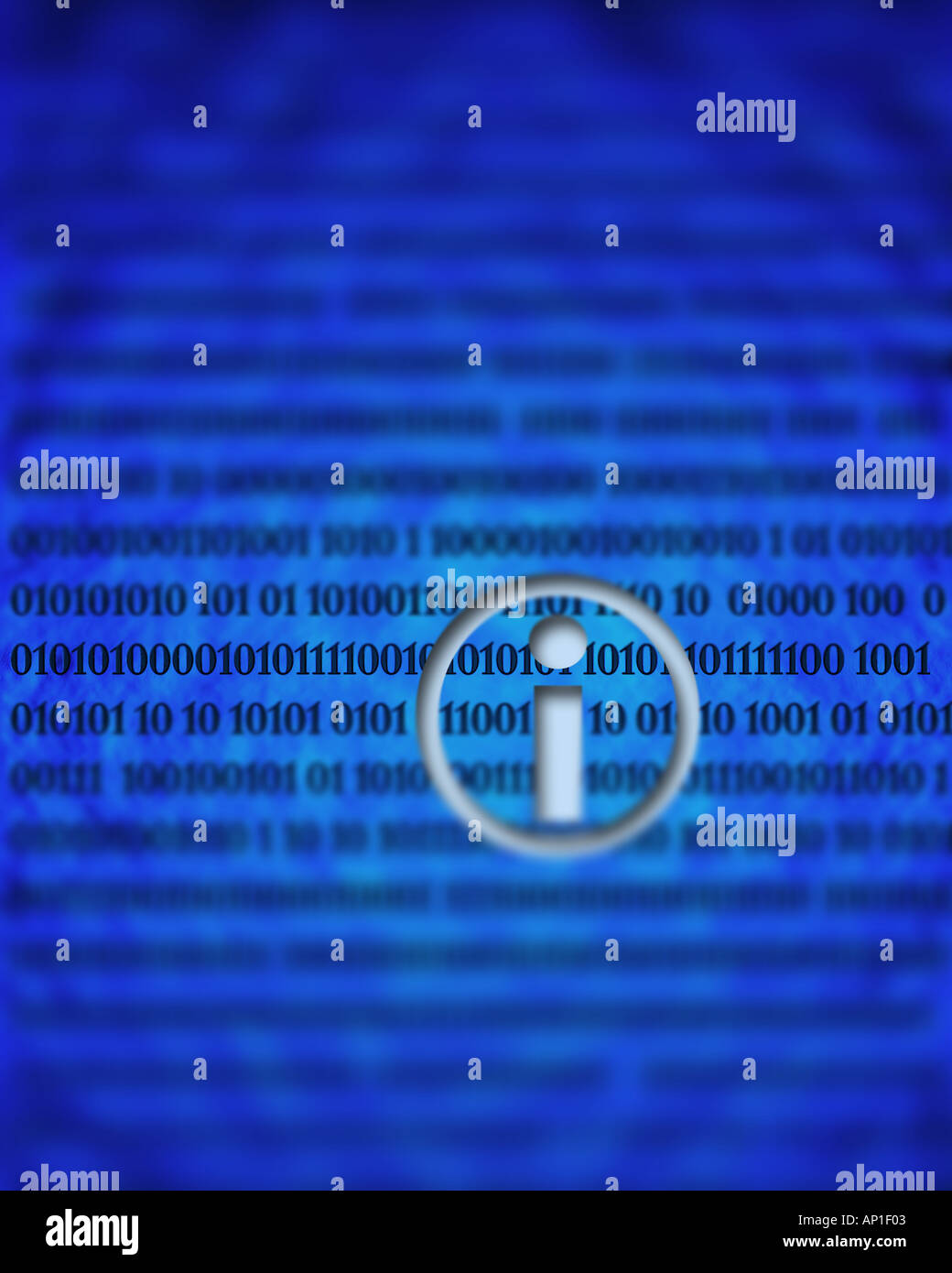 Signo de exclamación con código binario Fotografía de stock Alamy