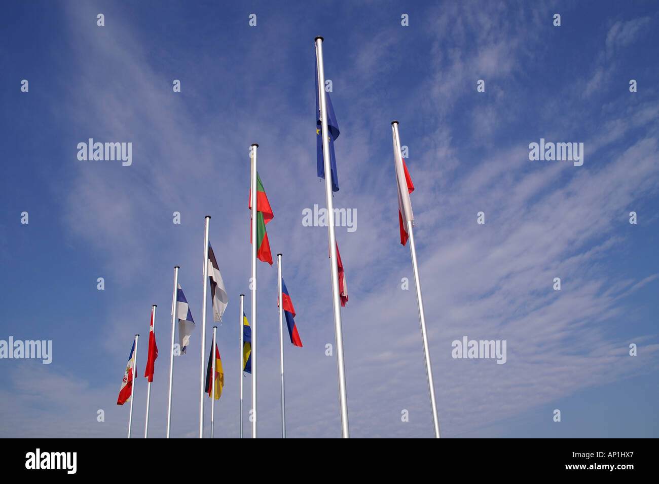 banderas europeas Foto de stock