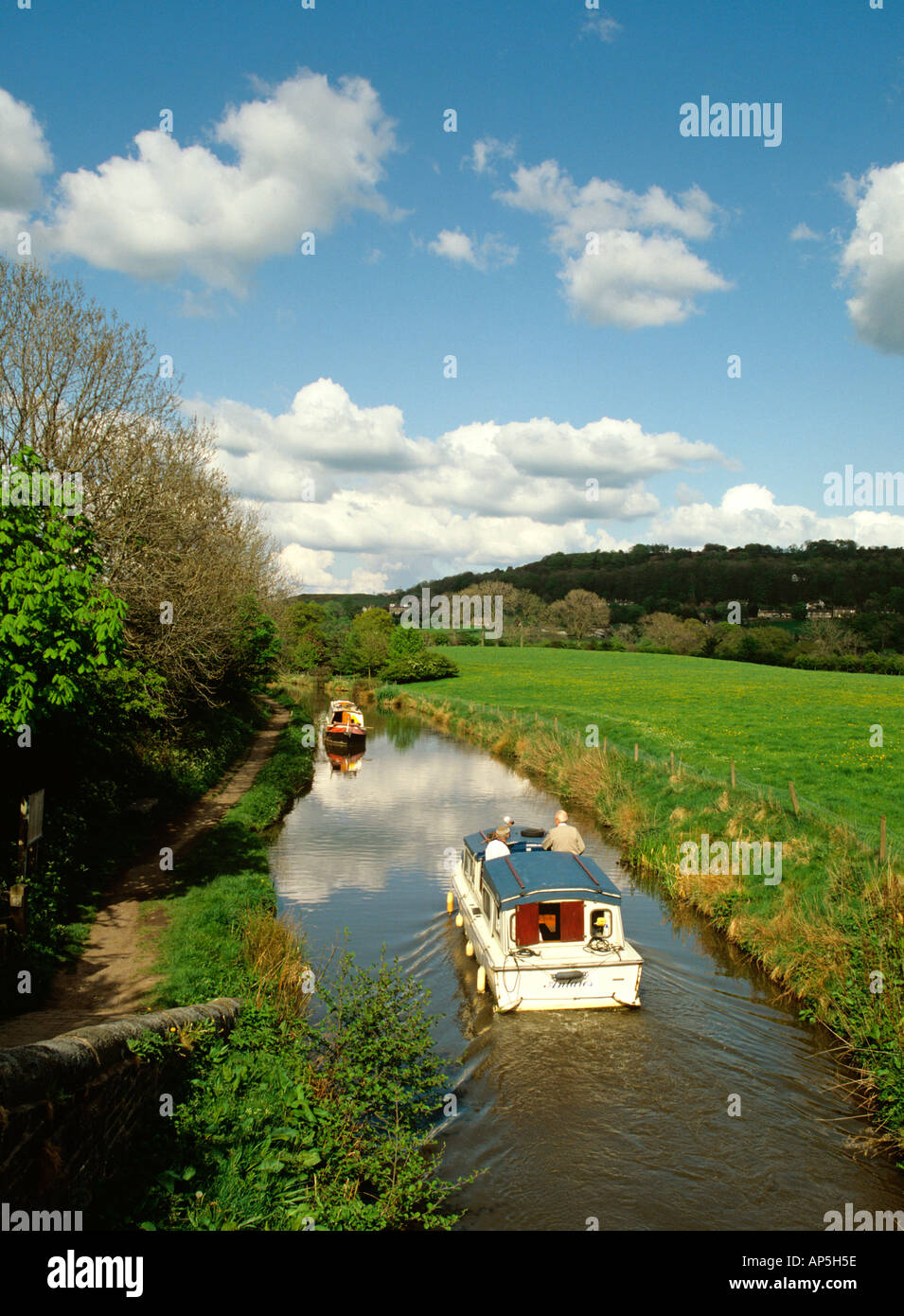 Kerridge UK Cheshire barcos en el Canal de Macclesfield Foto de stock