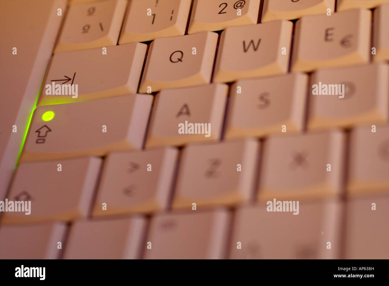Imagen macro de teclado en el botón shift lock Fotografía de stock - Alamy