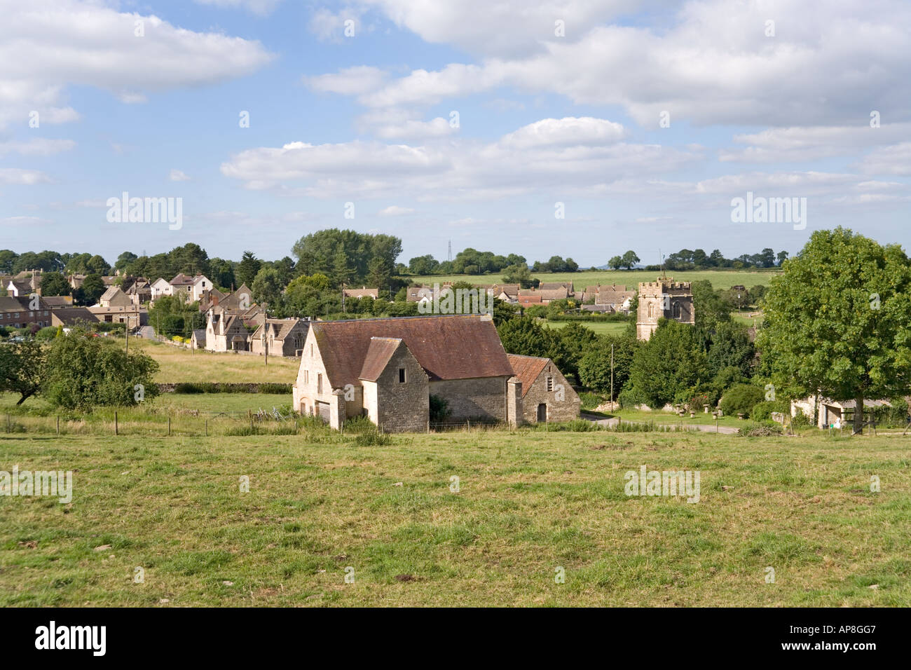 La aldea de Cotswold, Gloucestershire Nympsfield Foto de stock