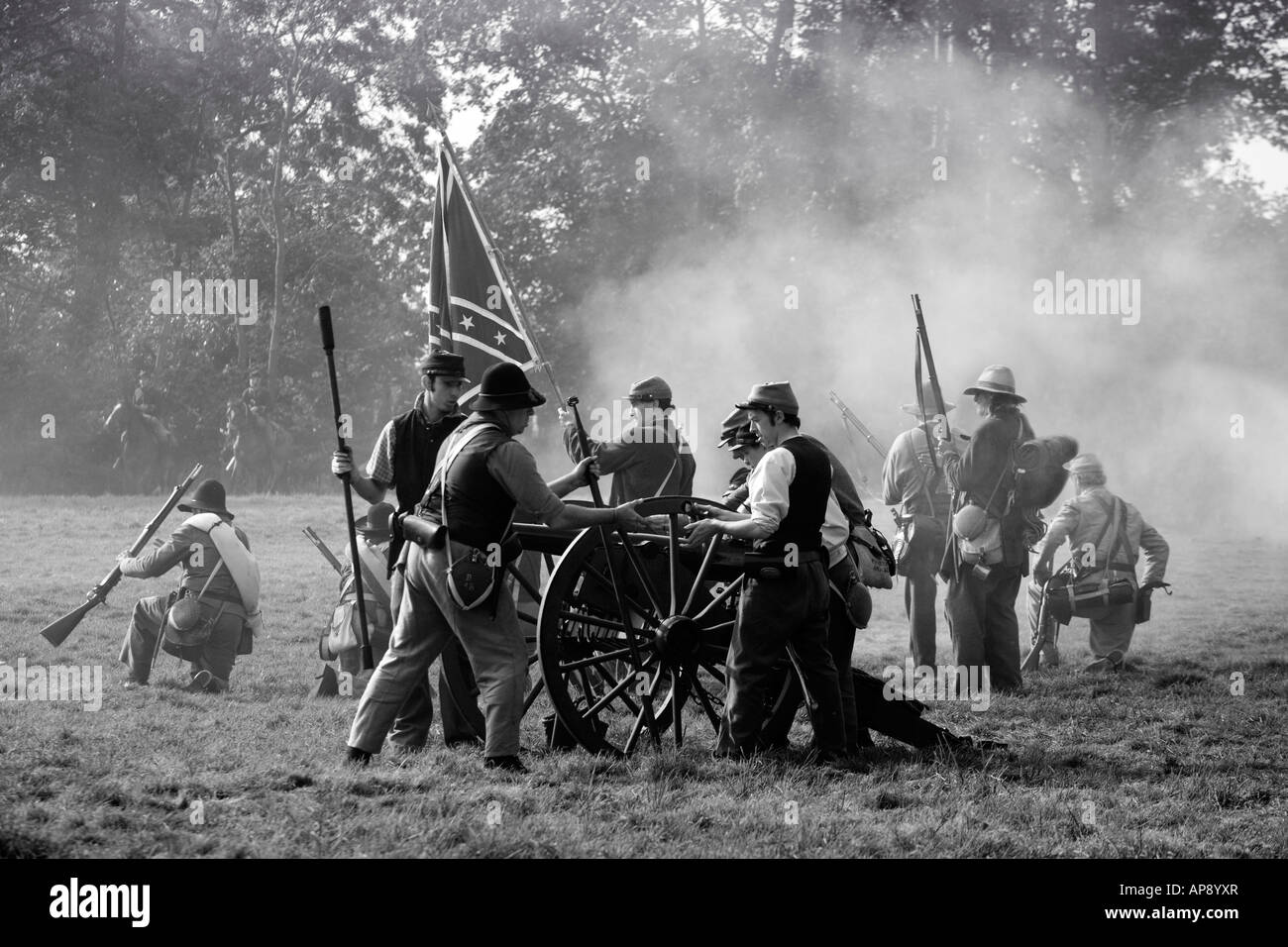 Los soldados confederados. guerra civil americana re-promulgación sólo para uso editorial. Foto de stock