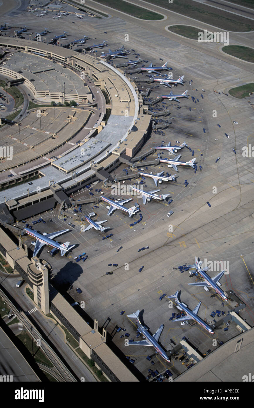 Vista aérea del Aeropuerto Dallas Fort Worth DFW Texas Foto & Imagen De Stock: 1490669 - Alamy