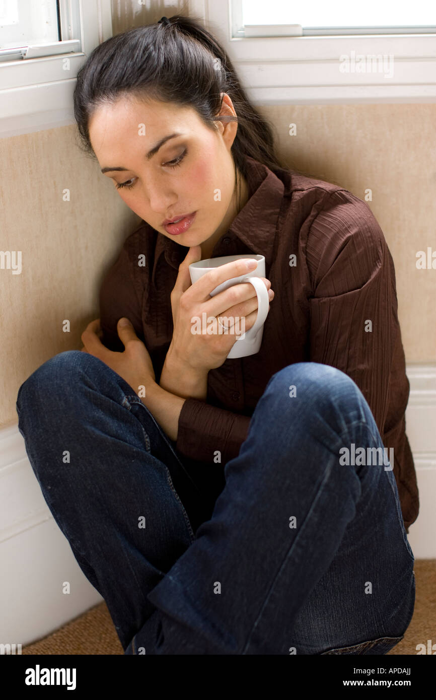 mujer temperamental Foto de stock