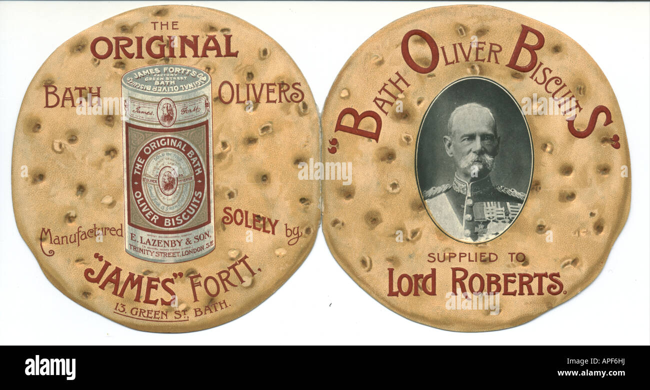A4BTK0 Bath Oliver anuncio de galletas alrededor de 1900 ahora hecho