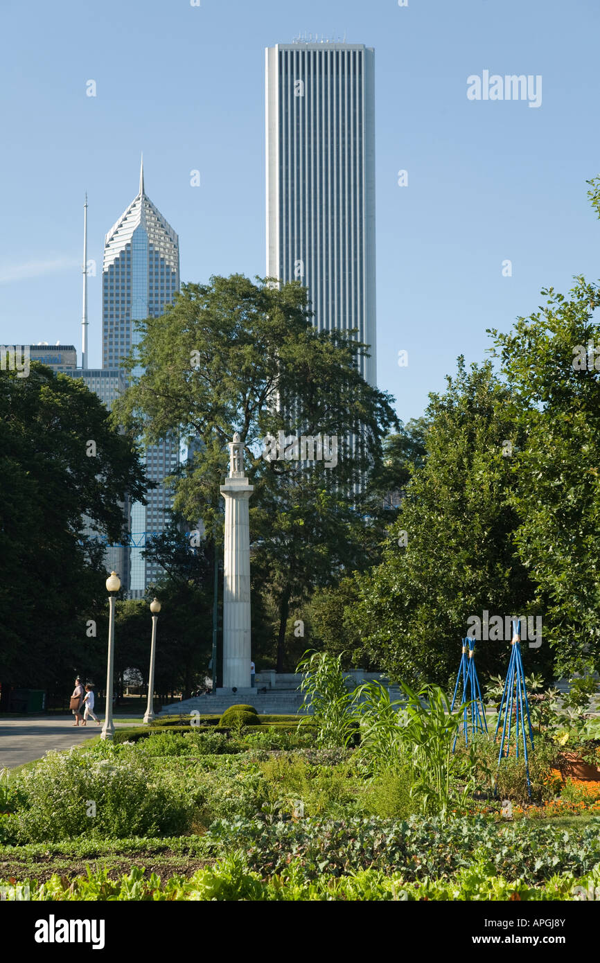 ILLINOIS Chicago Art en la granja huerta en el parque de Grant la