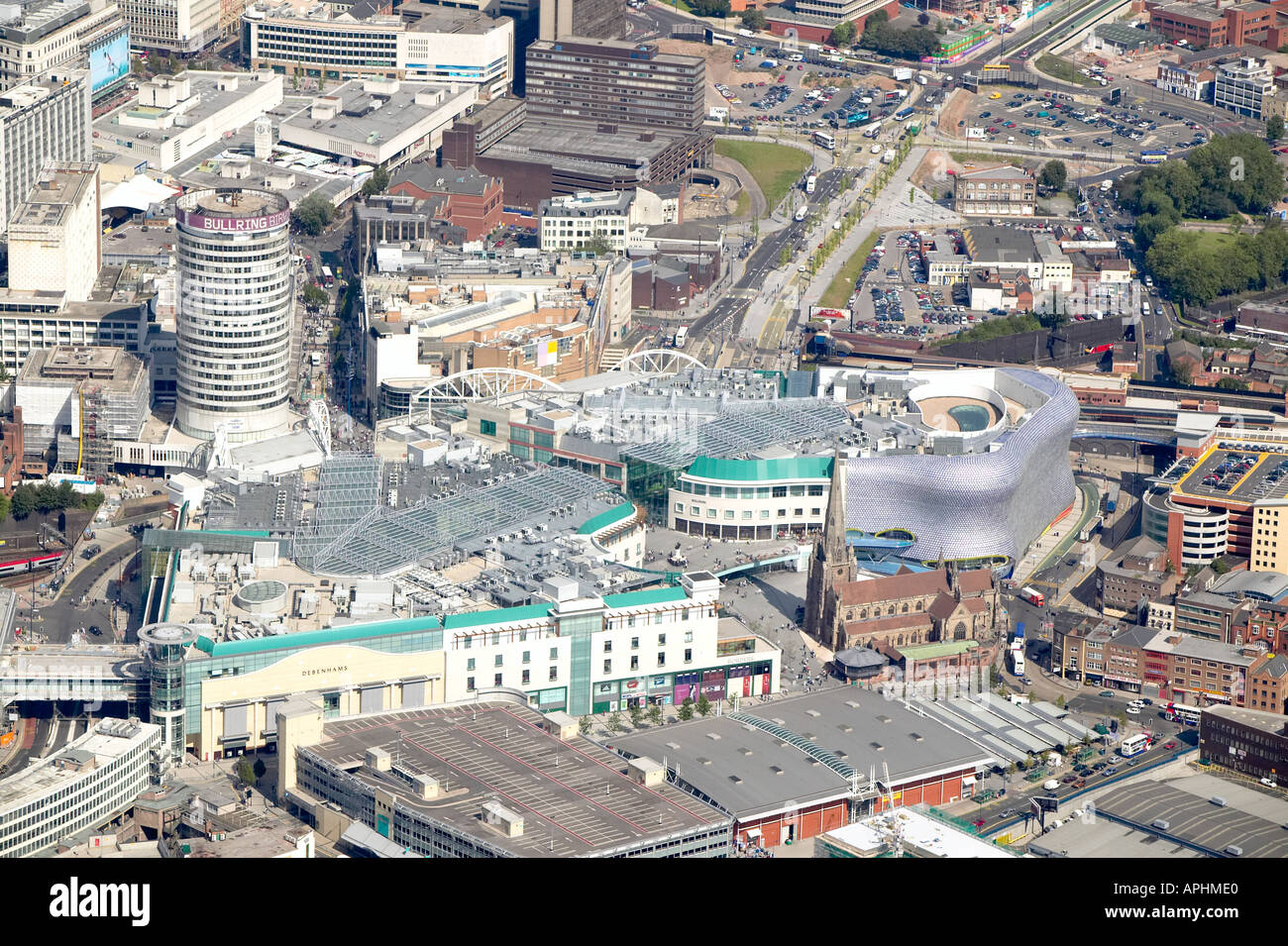 Imagen por Edward Moss Selfridges, centro comercial Bullring de Birmingham imagen aérea del Reino Unido Foto de stock