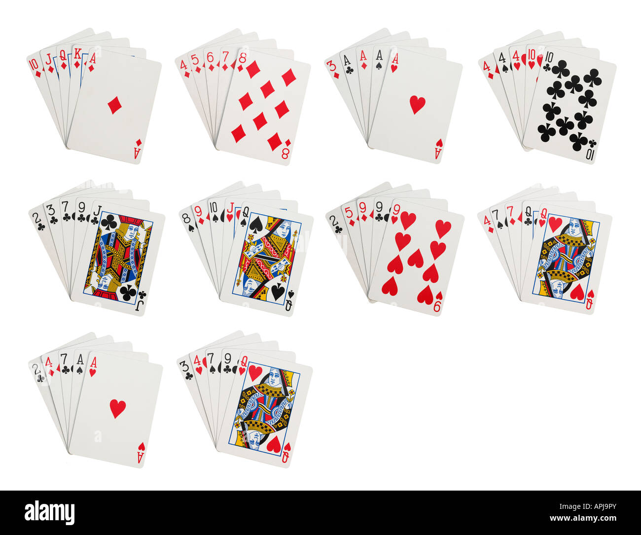 manos de Poker Fotografía de stock - Alamy