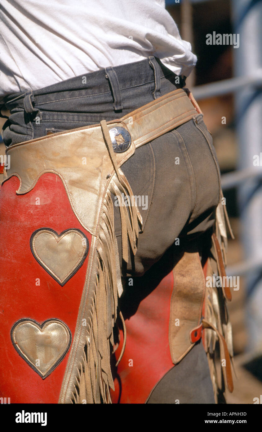 Rodeo en cuero chaps, Texas Fotografía de stock - Alamy